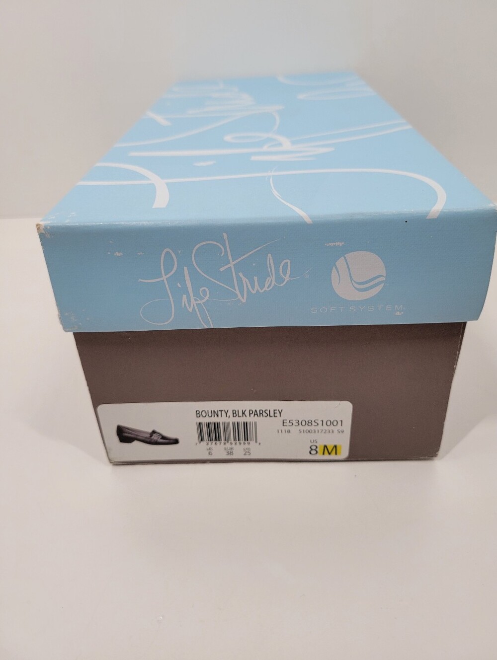 Life Stride Bounty Black Leather Stacked Block Heel Shoes Women Size 8M New - Picture 2 of 6